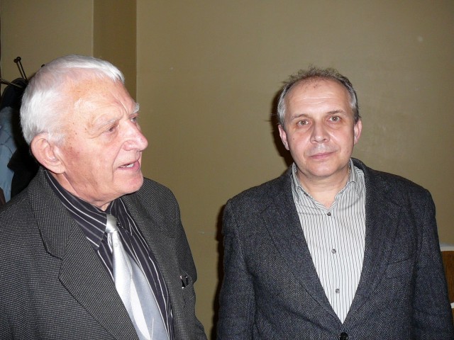 Draugijos pirmininkas A. Gurskas su čekų istoriku L. Švecu (dešinėje).